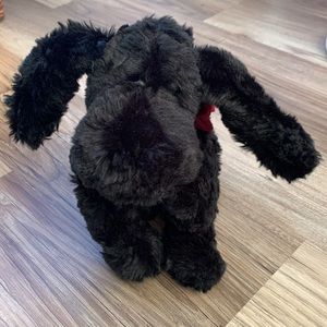 Black Plush Puppy Dog Chosun Int vintage stuffed cute plush floppy ears cuddly